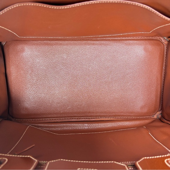 Authentic HERMES BIRKIN 35 chestnut brown veau grain leather gold hardware - Picture 16 of 16